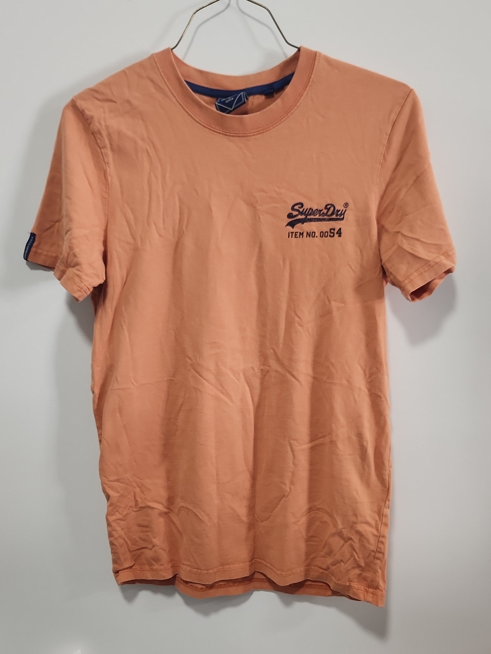 Superdry Men's Peach Crew Neck Logo Tee